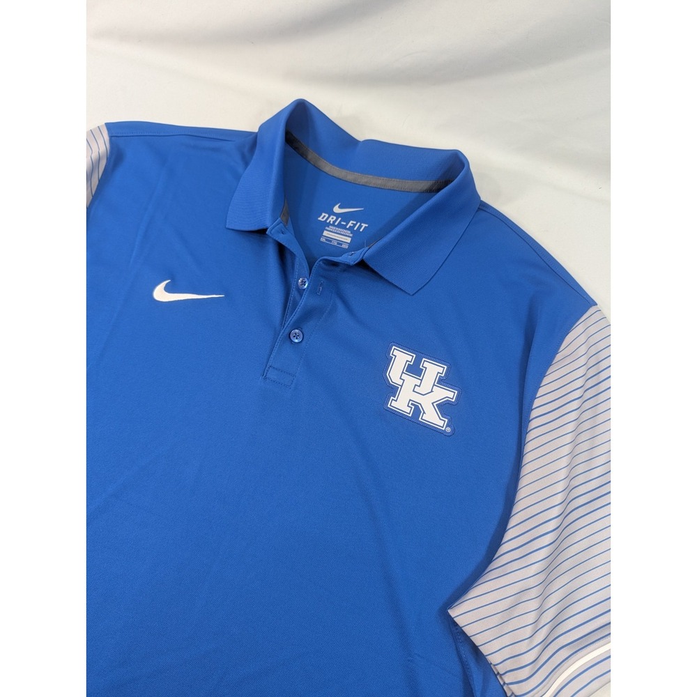 Nike Dri-Fit Kentucky Wildcats blue performance polo shirt Adult Basketball XXL
